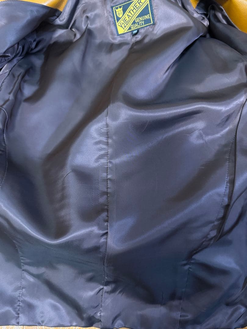 Y’2 LEATHER レザージャケット 38 ブラウン 牛革