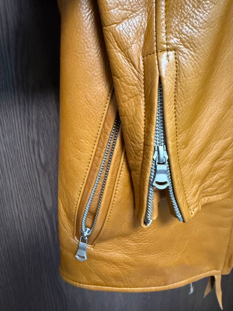 Y’2 LEATHER レザージャケット 38 ブラウン 牛革