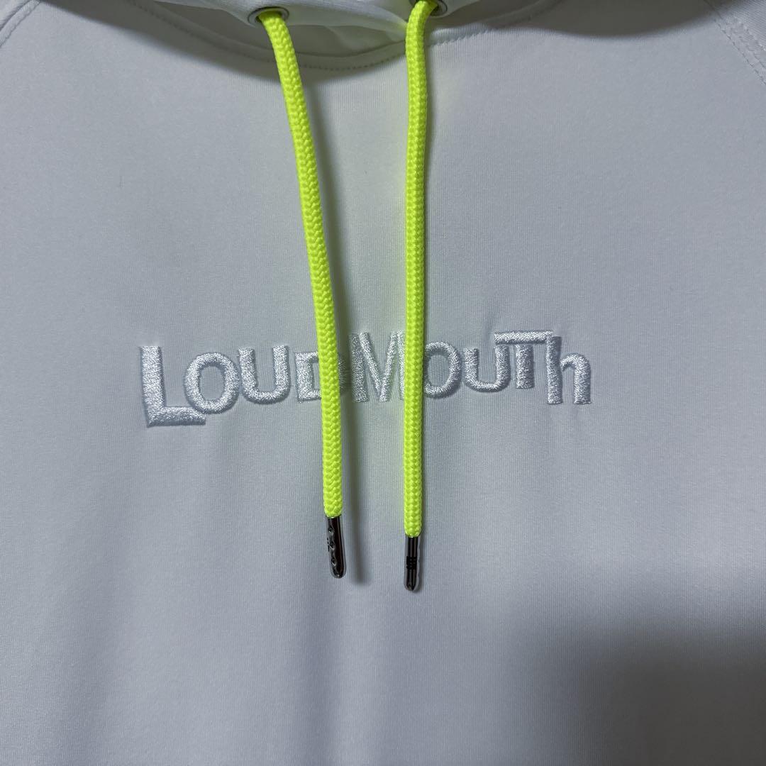 LOUDMOUTH ラウドマウス プルオーバー パーカー ロゴ ホワイト M