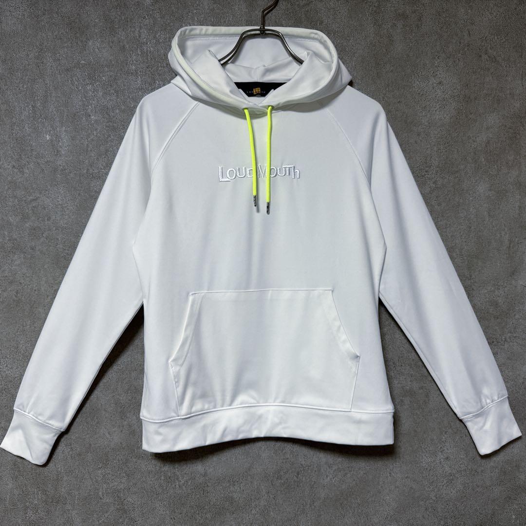 LOUDMOUTH ラウドマウス プルオーバー パーカー ロゴ ホワイト M
