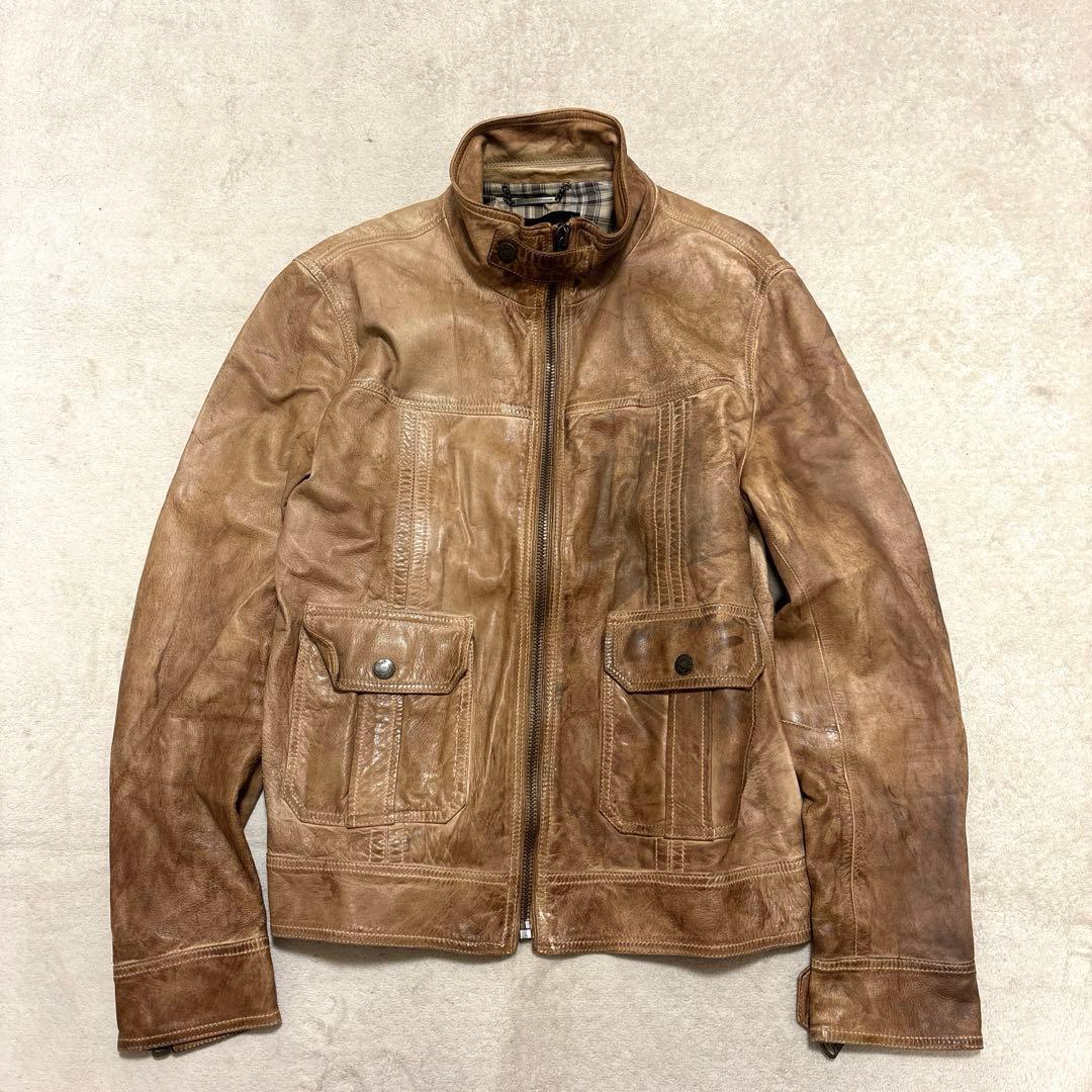 P*v様 dolce&gabbana LAMBSKIN lether jaket