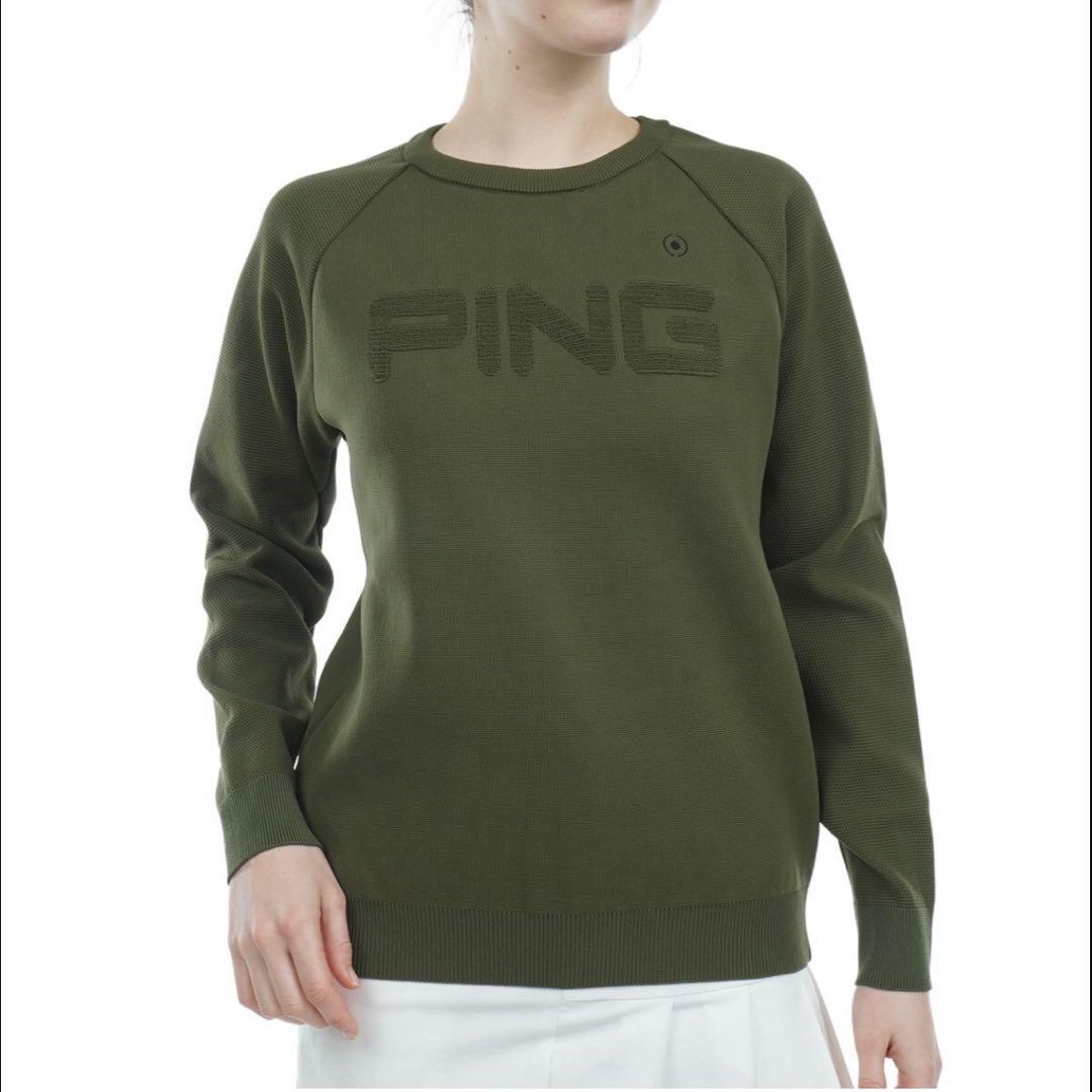PING レディース セーター サイズLカーキ