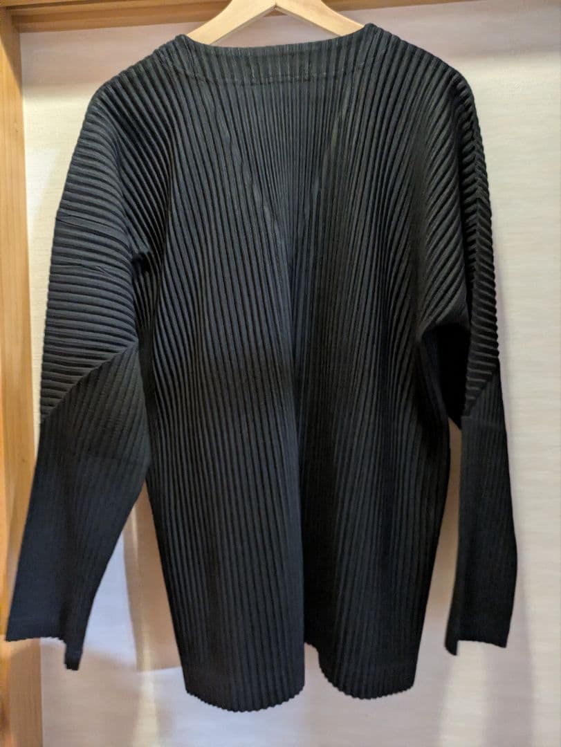 極美品　オムプリッセ BASICS カーディガン 黒 サイズ2