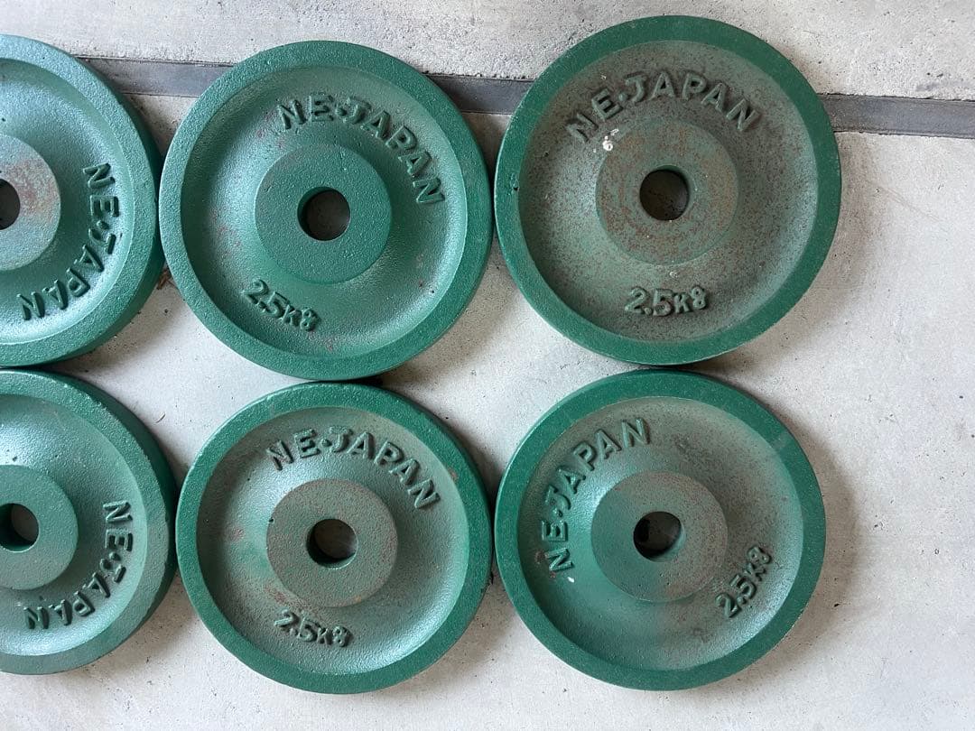 NE JAPAN 2.5kg ダンベルプレート 8枚セット　NE・JAPAN