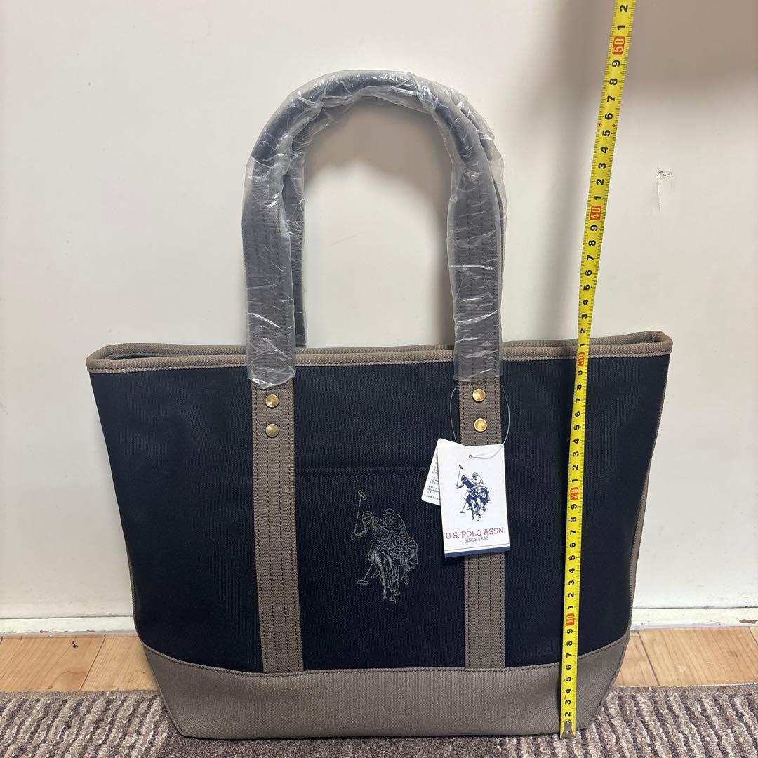 US POLO ASSN トートバッグ 黒/グレー