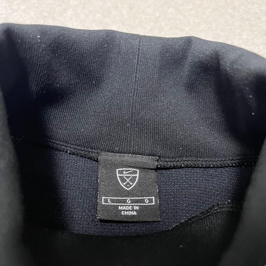 NIKE GOLF モックネック長袖シャツ L ブラック ストレッチ
