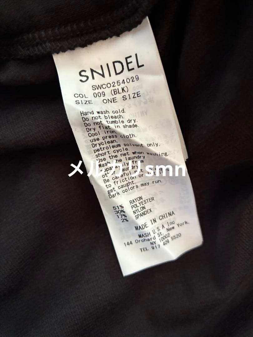 新品　snidelドレープネックカットワンピース　ブラック