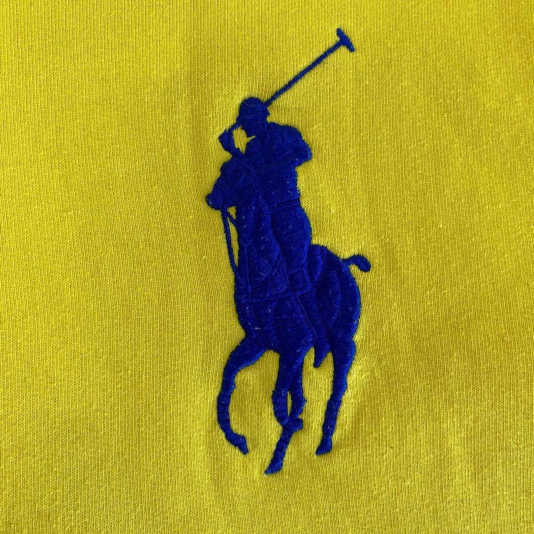 【Polo by Ralph Lauren】【L】パーカー　黄色　ビックポニー