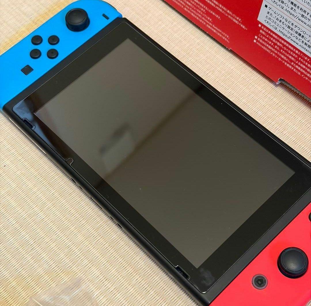 メ*が様 Nintendo Switch 本体 赤/青 付属品付き