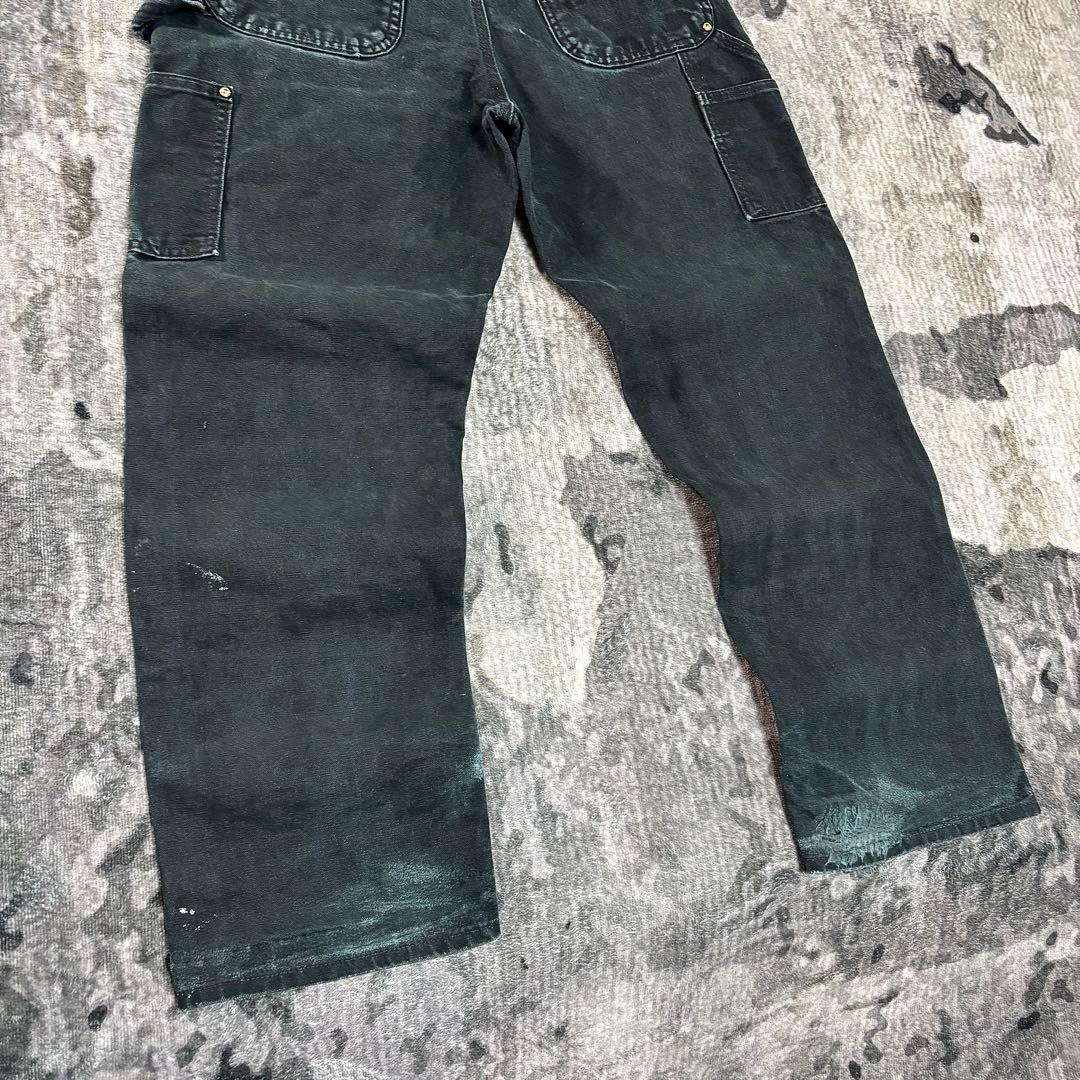 USA製 32×30 Carhartt フェードブラック 金ボタン 極上フェード