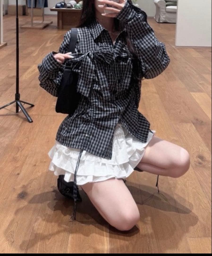 nemne store ドローギャザーシャツ