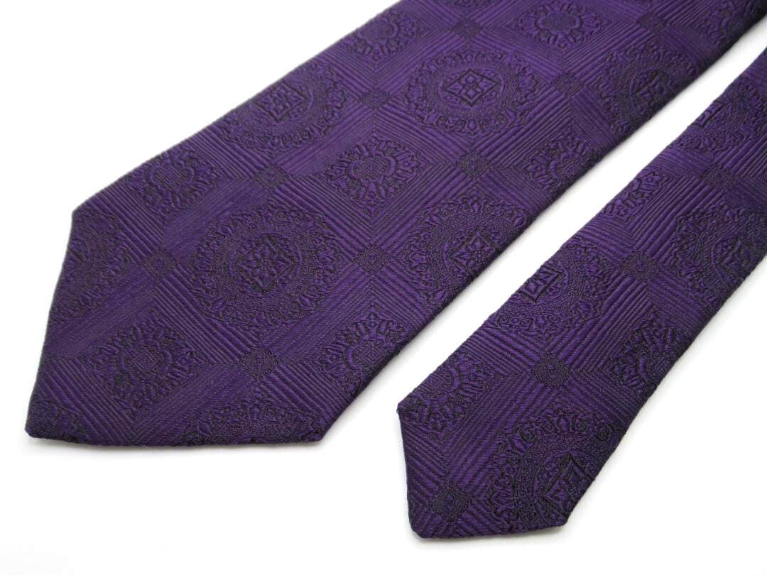 TURNBULL&ASSER ターンブル＆アッサー パープル ネクタイ 総柄