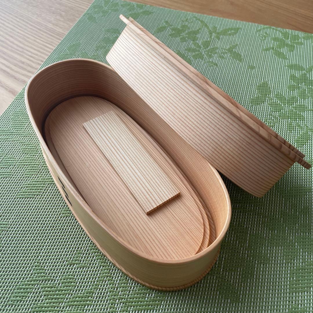 大館工芸社 曲げわっぱ 小判二段入子 弁当箱