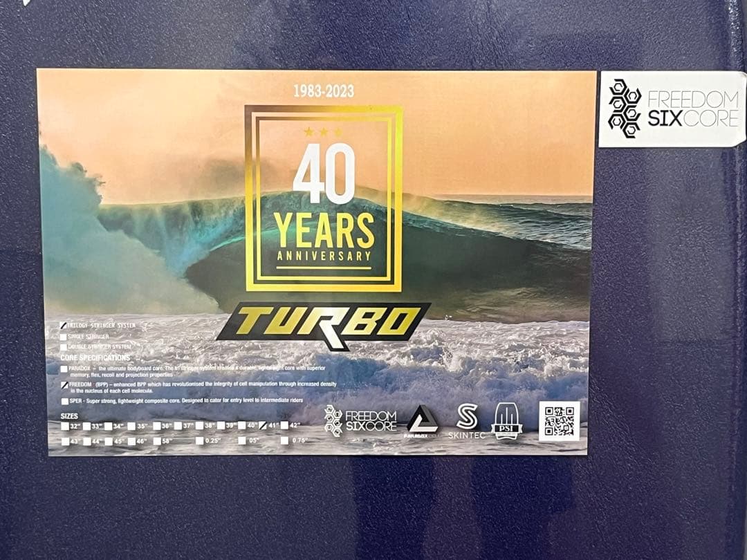 【未開封】TURBO ボディボード 40周年記念モデル ネイビー/ターコイズ