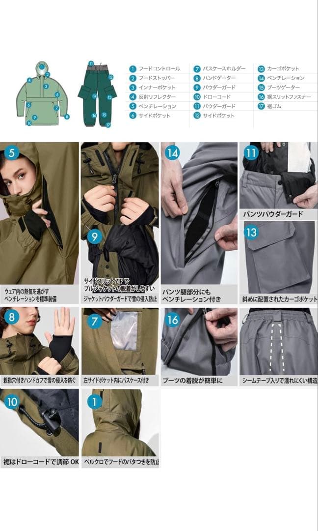 スノーボードウェア上下セット　おおきめXS‼️