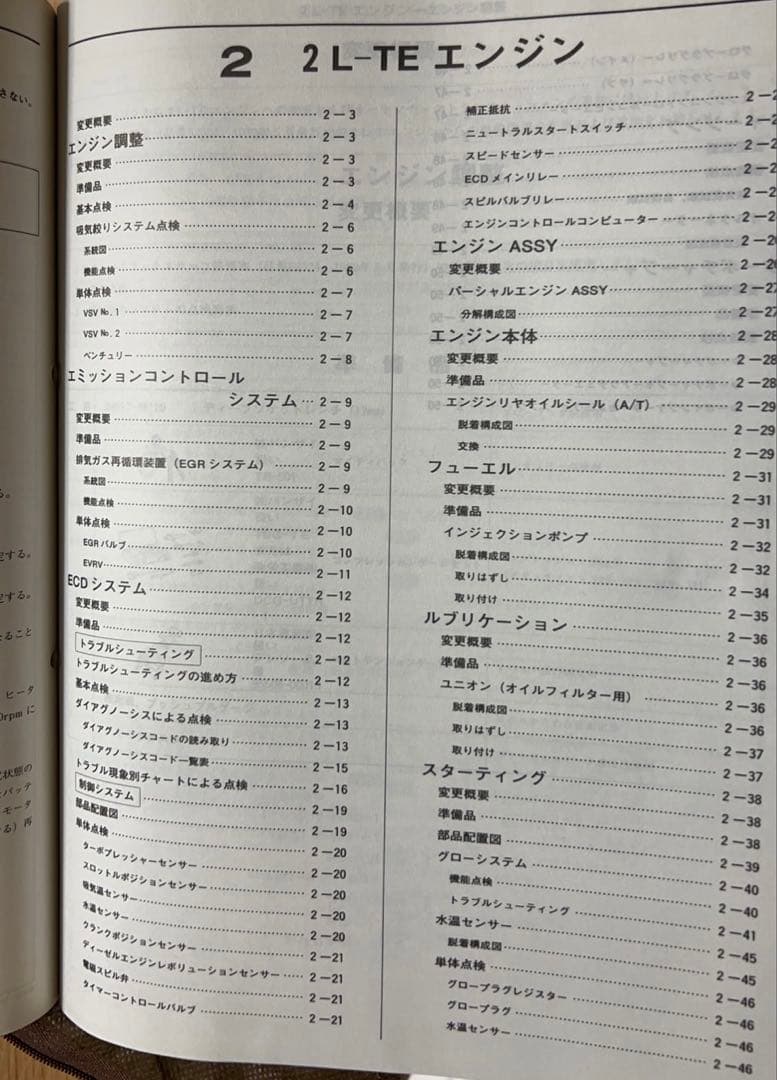 ハイラックスサーフ　修理書