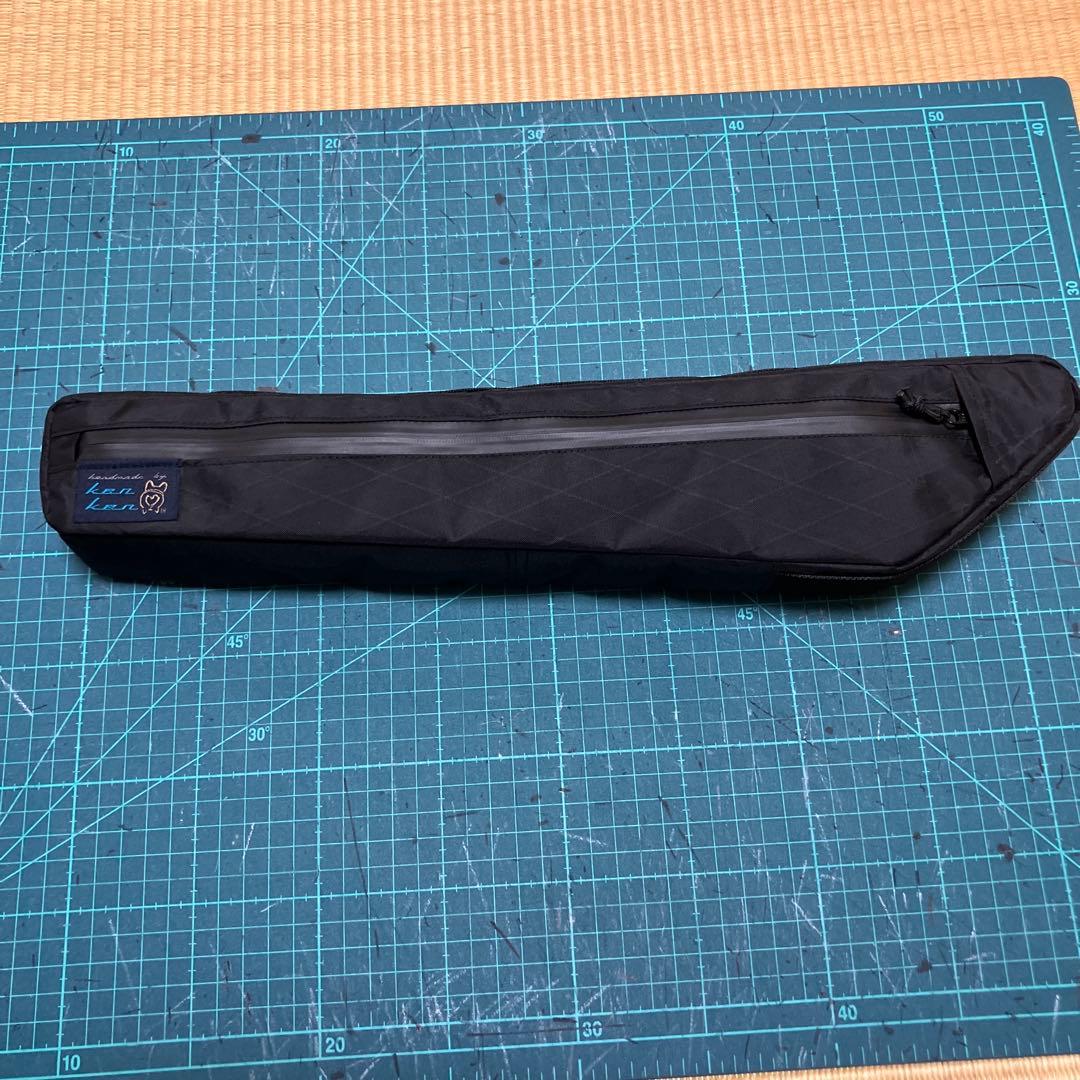 ハンドメイド　フレームバッグ　x-pac ブラック　42cm