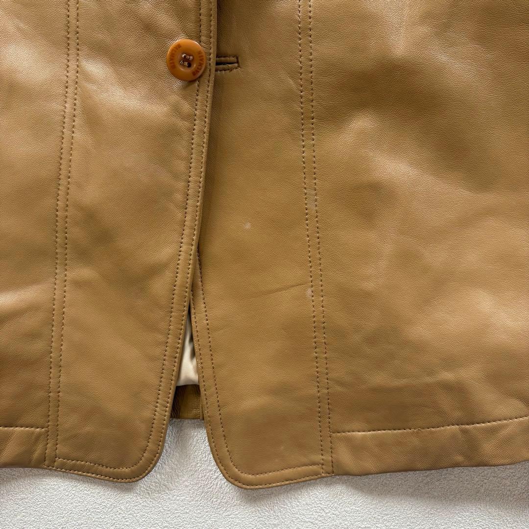 バルマン BALMAIN レザージャケット 本革 キャメル M テーラード