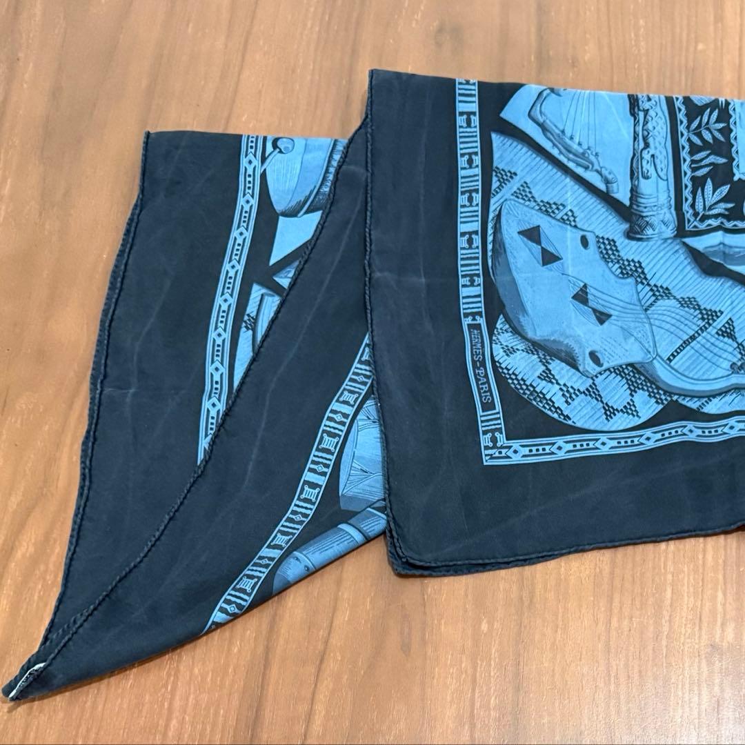 【新春sale】Hermès　エルメス　カレ90　スカーフ　ブルー系
