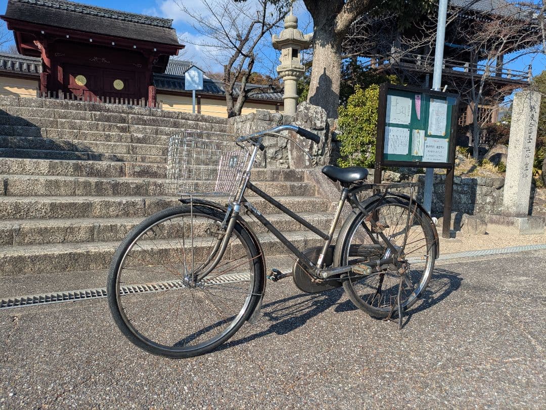 ナショナル　実用車　昭和　レトロ　自転車 ロッドブレーキ　ビンテージ