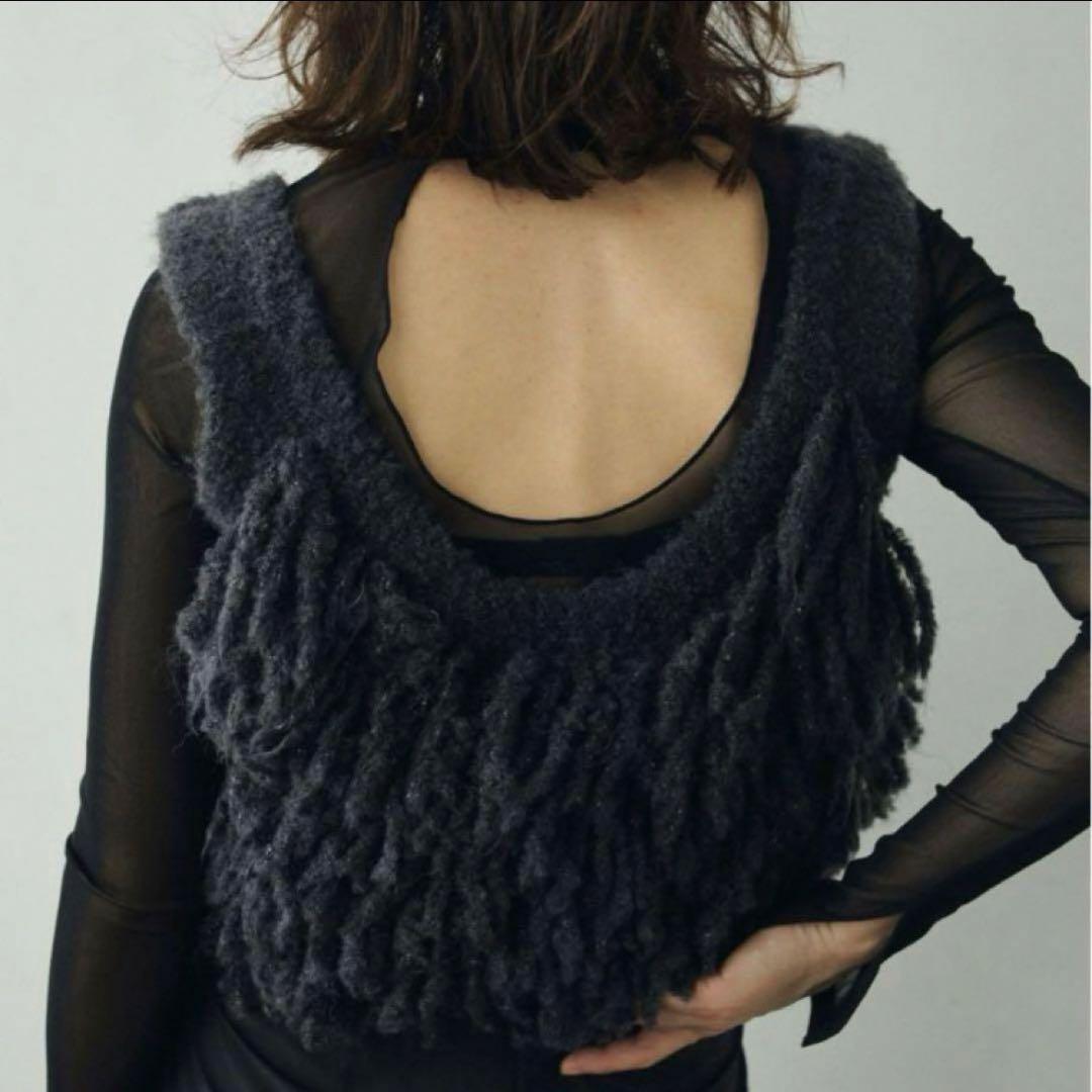 anuke アンヌーク 【新品タグ付き】 Fringe Knit Bustier