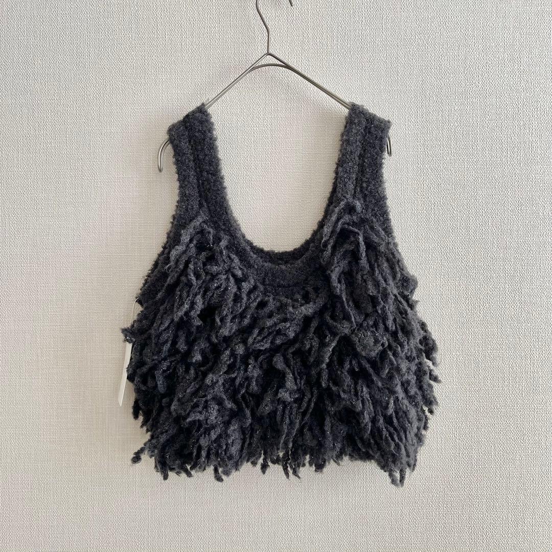 anuke アンヌーク 【新品タグ付き】 Fringe Knit Bustier