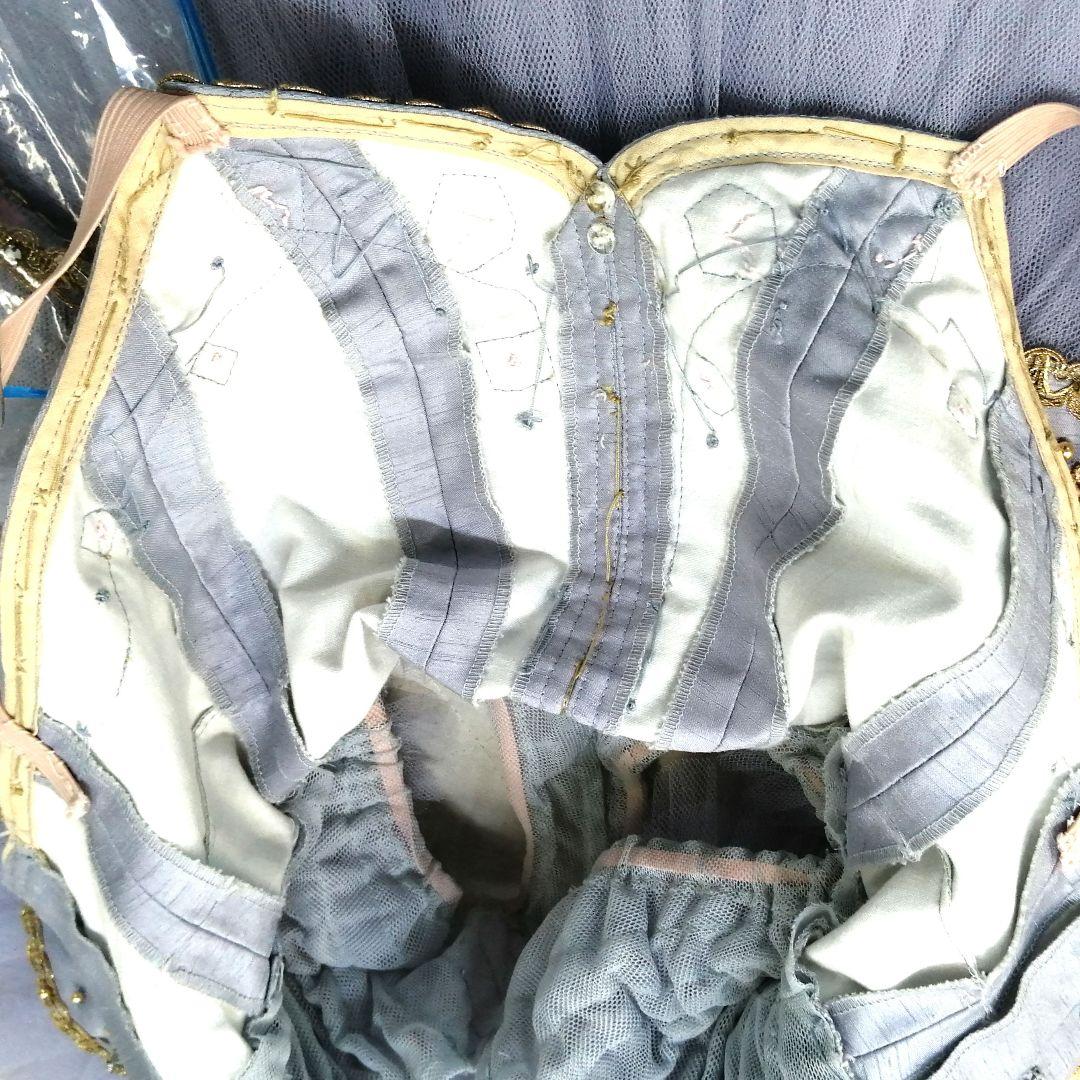 バレエ　チュチュ3着　金とピンクの飾り　120cm台 　袖、ネックレス付