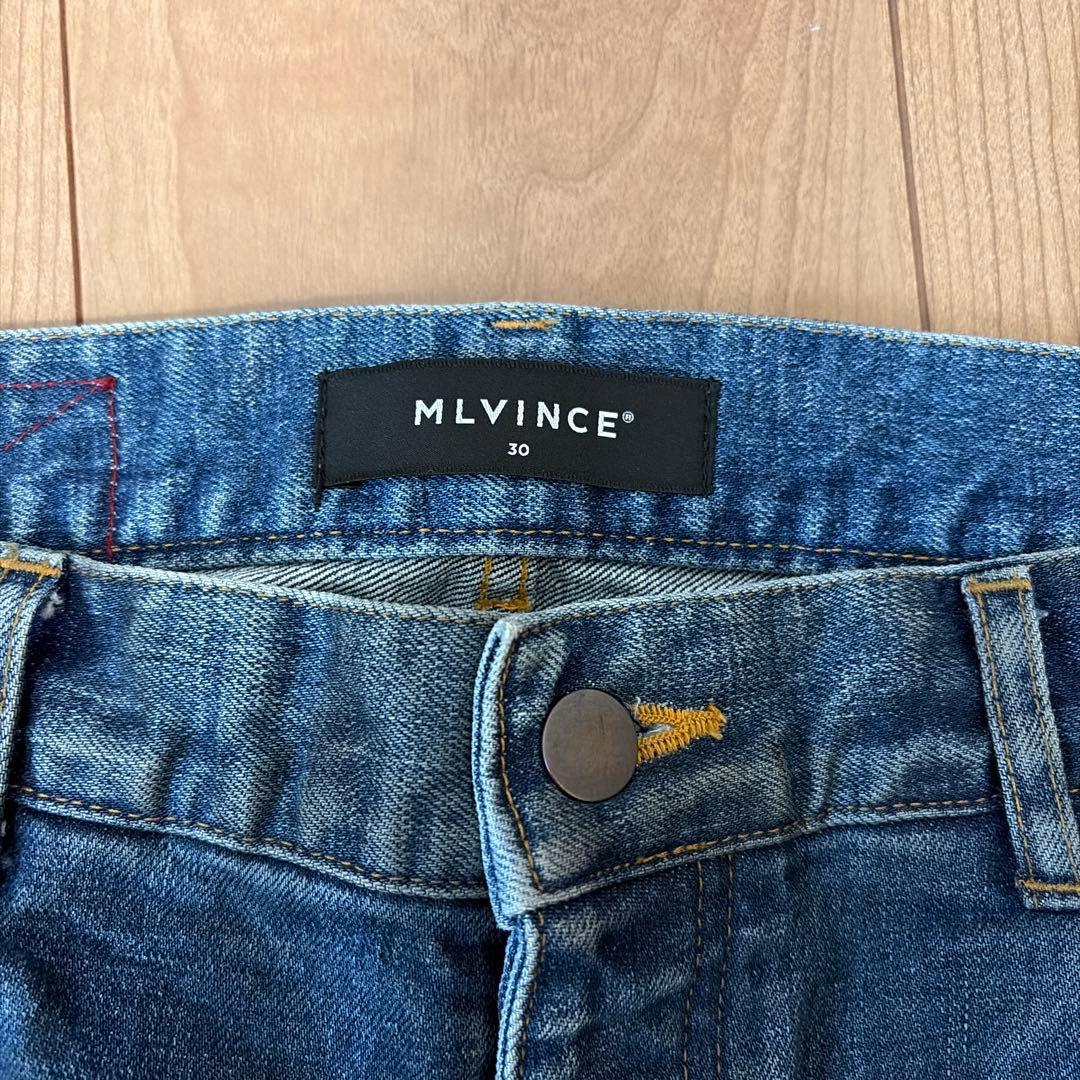 すず様MLVINCE オイルダメージブーツカットデニム 30