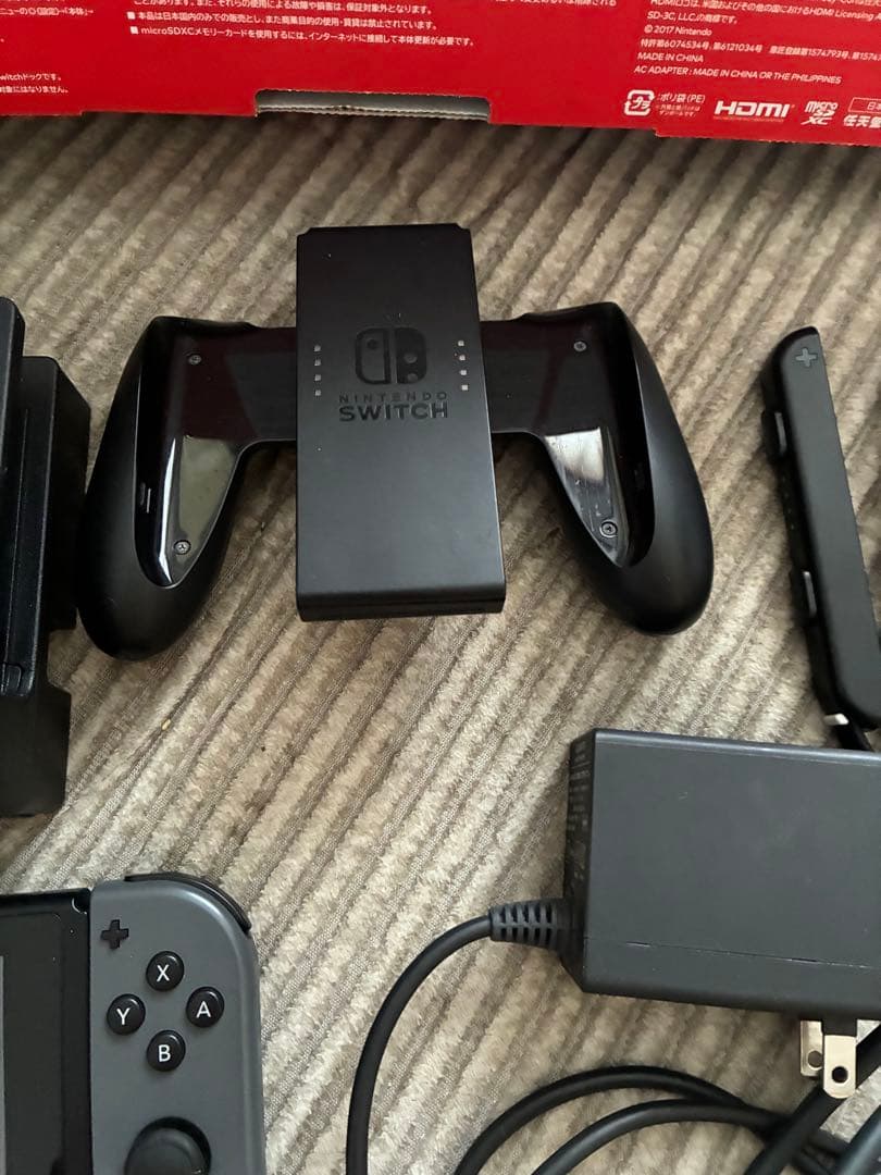 Nintendo Switch グレー 黒　本体 付属品付き
