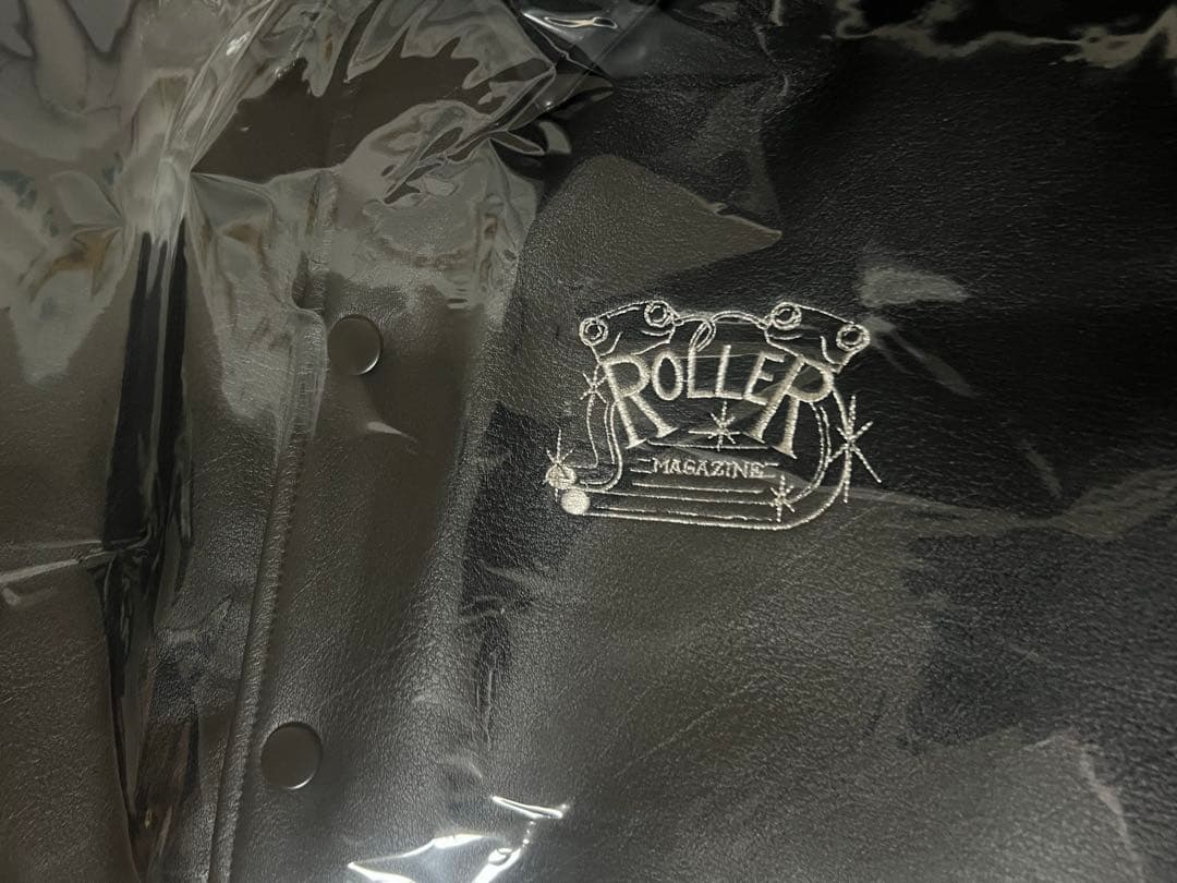 Mサイズ ROLLER FAKE LEATHER COACH JACKET
