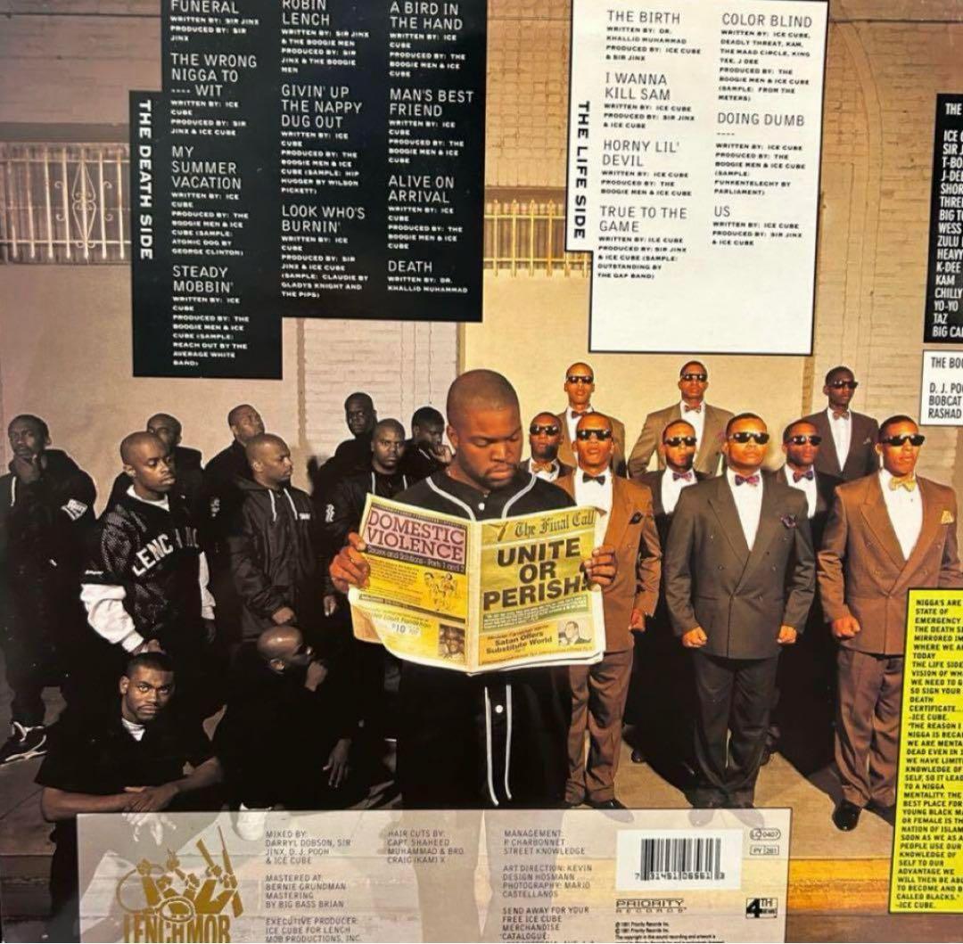ICE CUBE DEATH CERTIFICATE LP 名作オリジナル