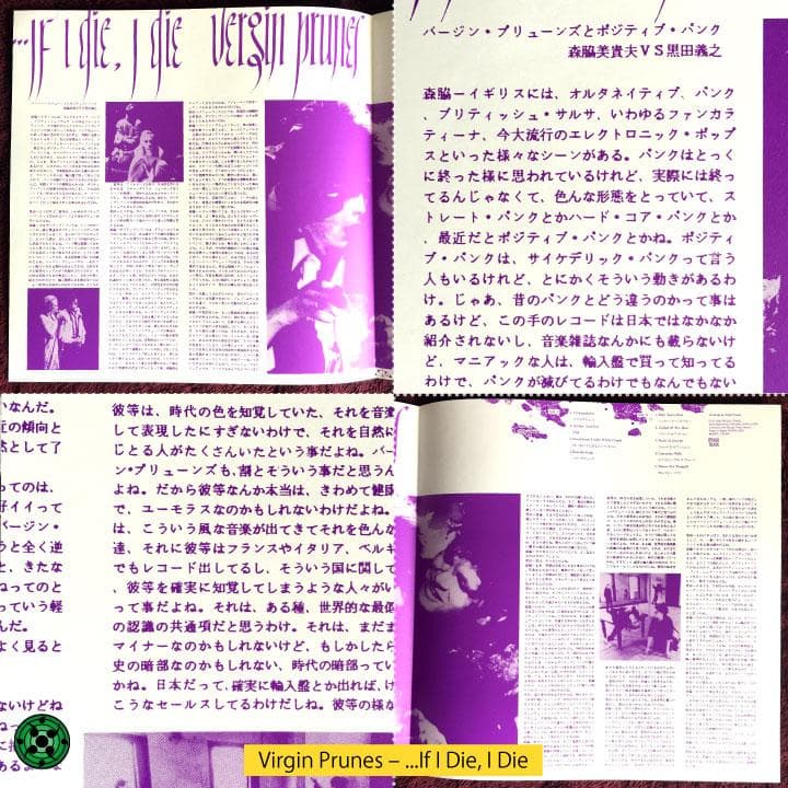 Virgin Prunes ヴァージンプルーンズ LP ...if i die
