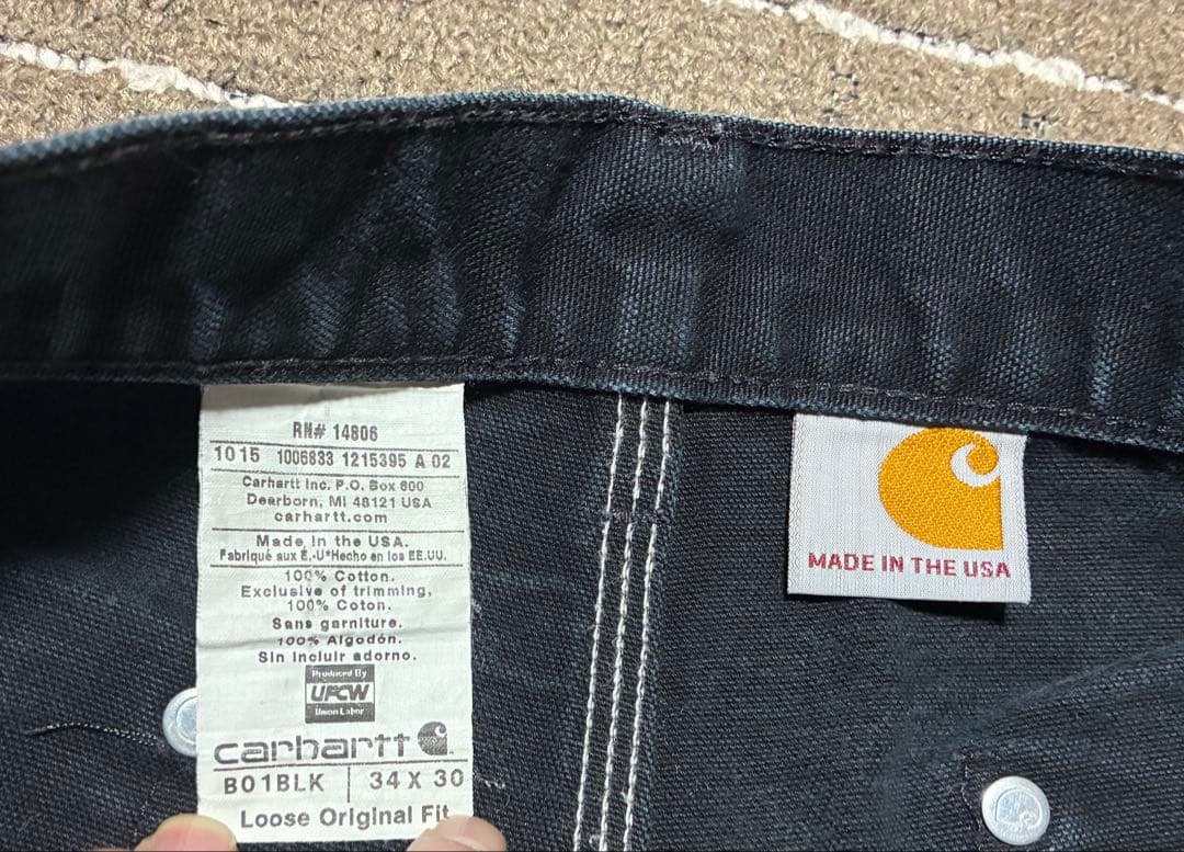雰囲気○ carhartt ダブルニーペインターパンツ 34×30 アメリカ製