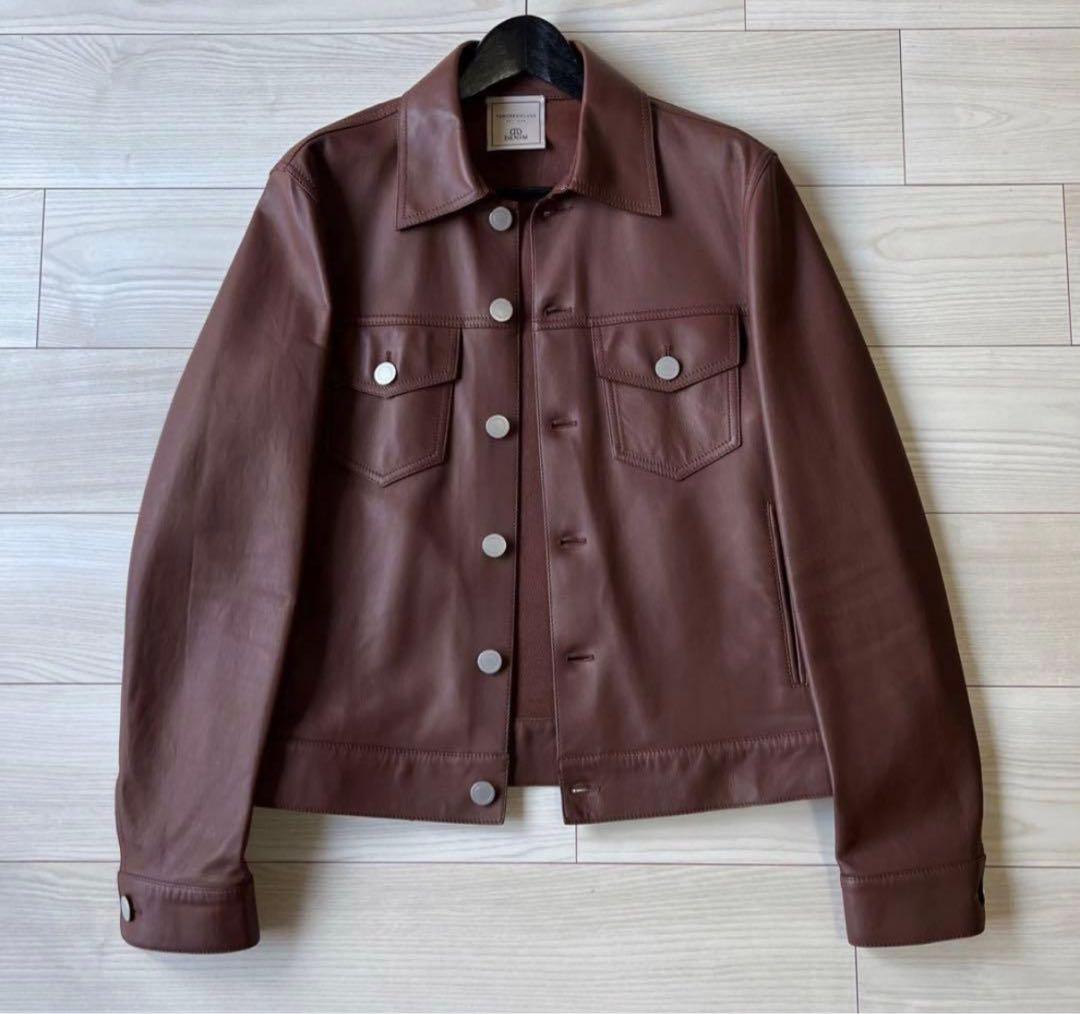 極美品TOMORROWLAND DENIM レザージャケットブラウン　48 L