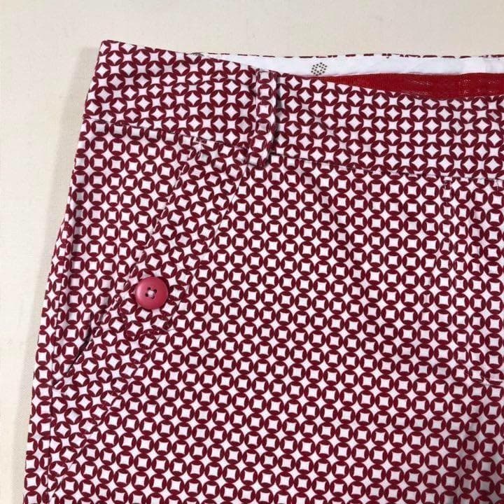プーマゴルフ コオリナ ショート ハーフパンツ レッド 総柄 サイズ10