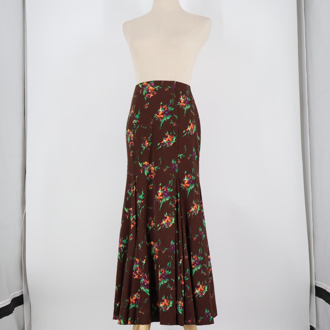 【美品 日本製 フラメンコ衣装】ブラウン CHACOTT ファルダ スカート