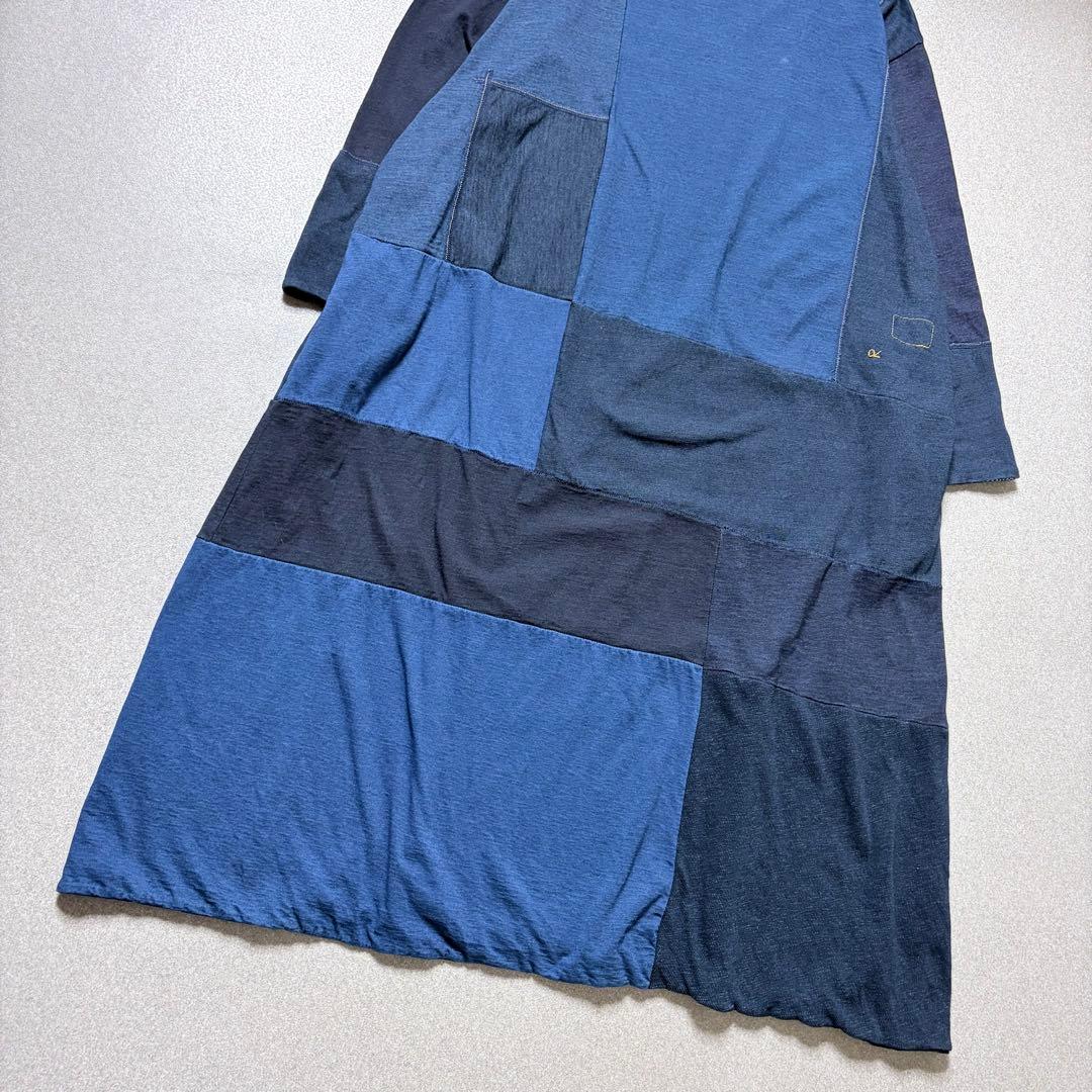 45R つぎはぎのドレス(インディゴ) ロングワンピース ゆったり