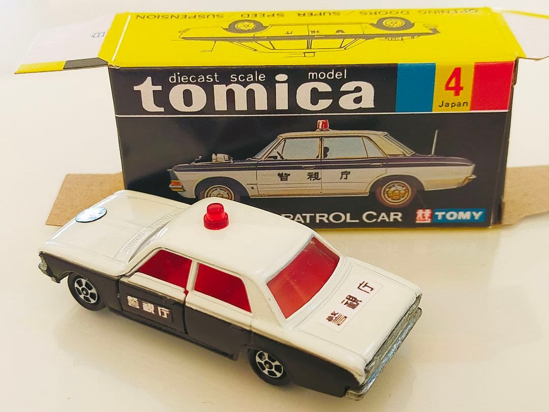 N4-1-3 赤色Cタイプ 1A クラウン パトロールカー 黒箱 トミカ 日本製