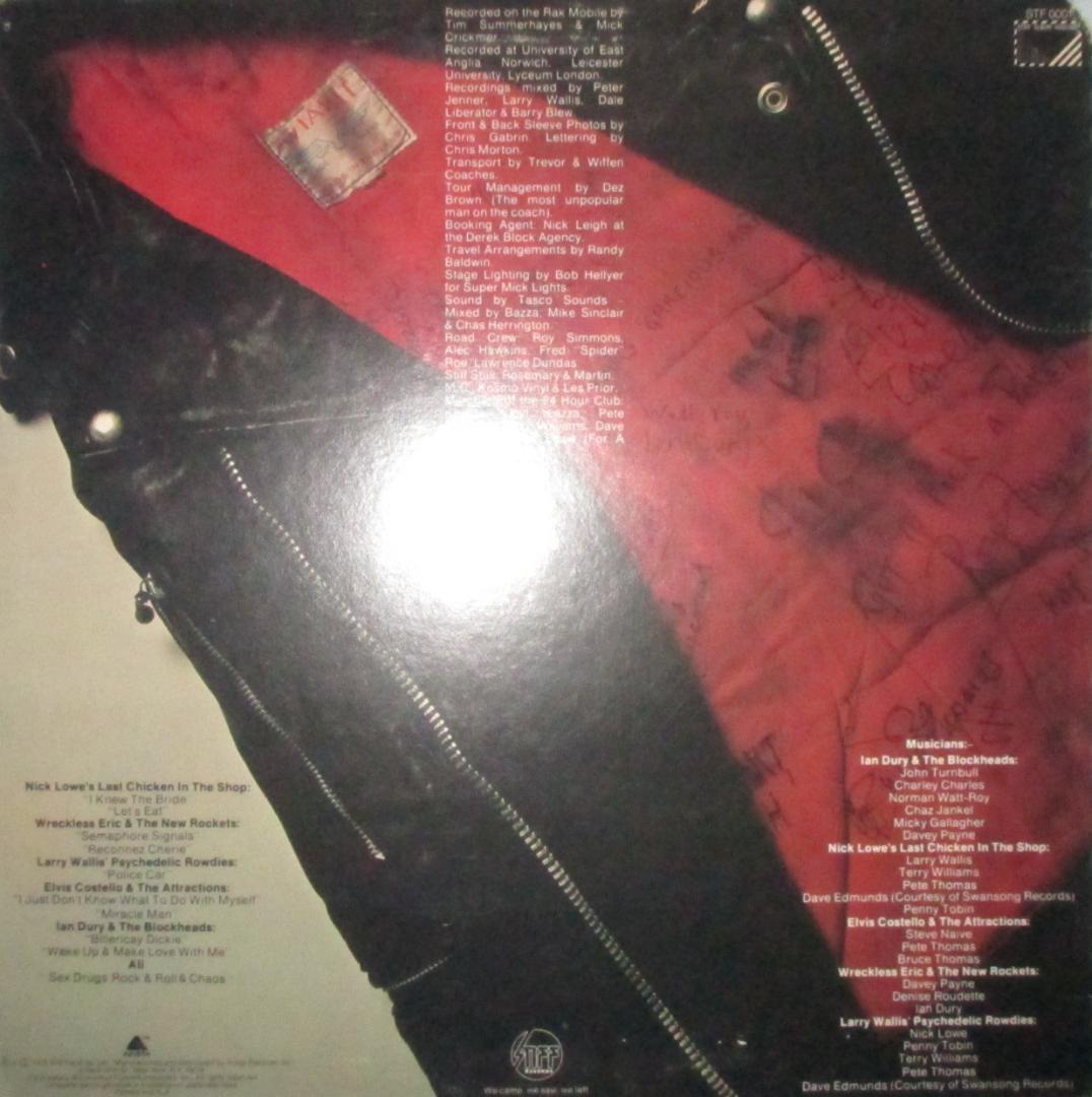 スティッフ・ライブ　ニック・ロウ　エルビス・コステロ　イアン・デューリー　LP