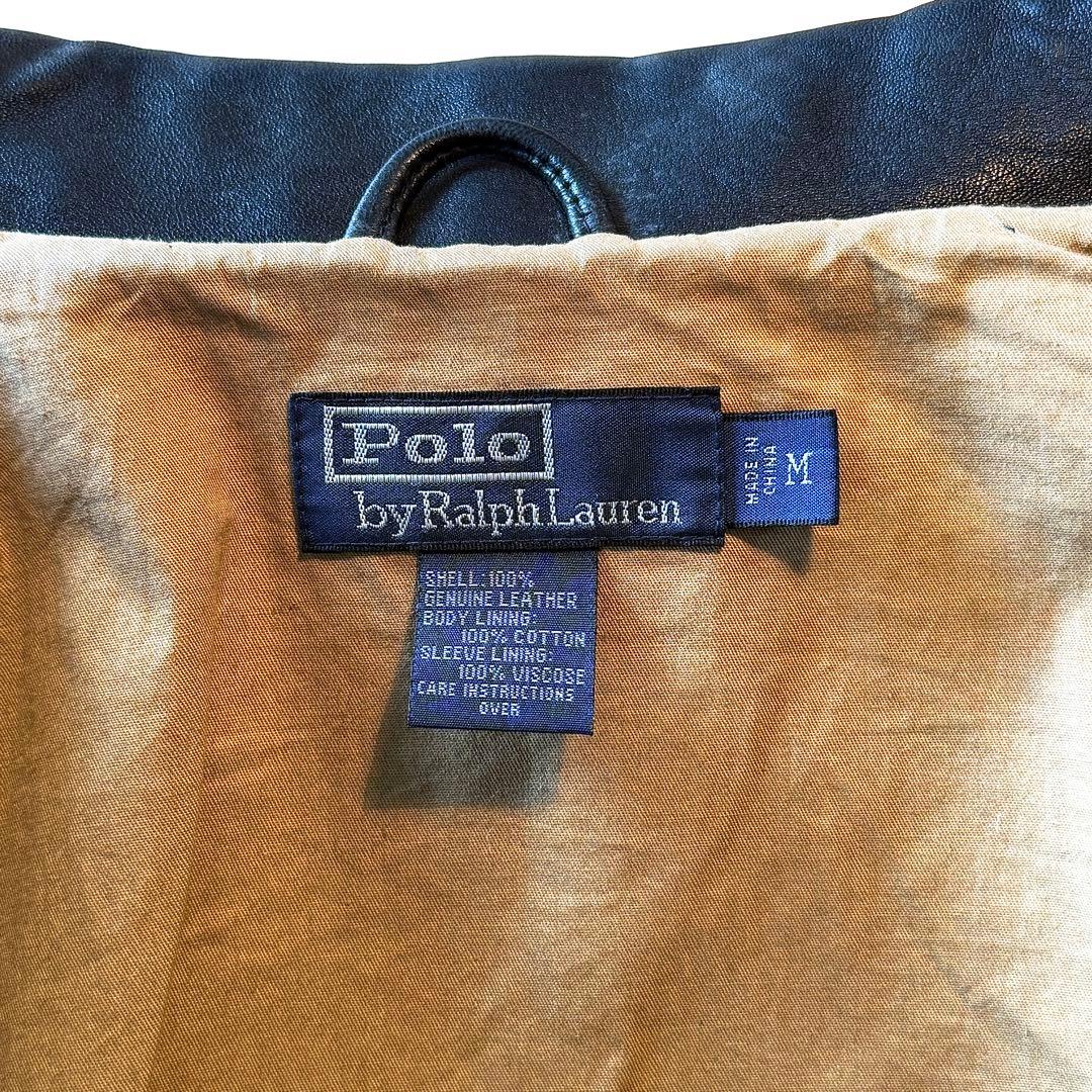 90s Polo by Ralph Lauren M ブラック レザージャケット