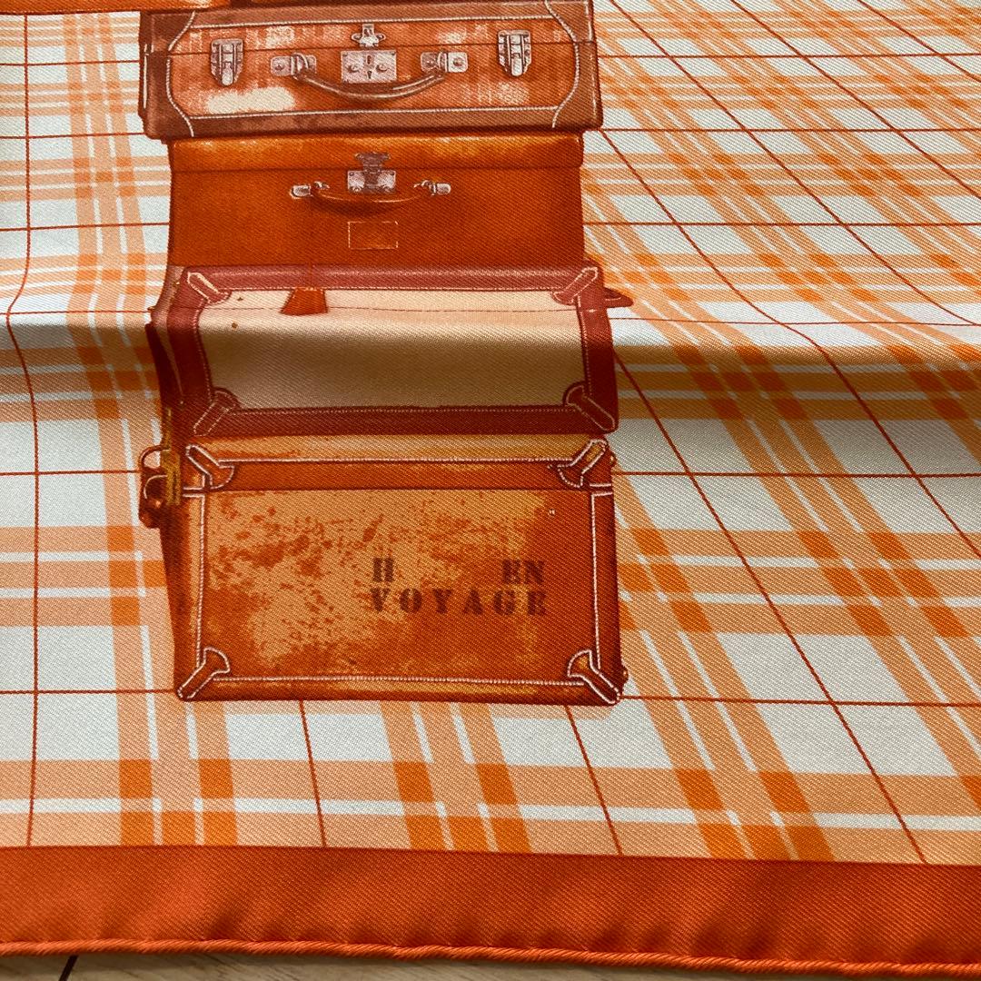 HERMES トランク柄スカーフ　41×41