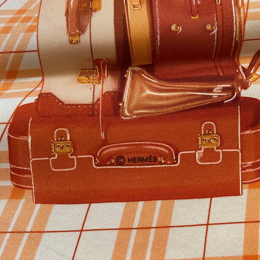 HERMES トランク柄スカーフ　41×41
