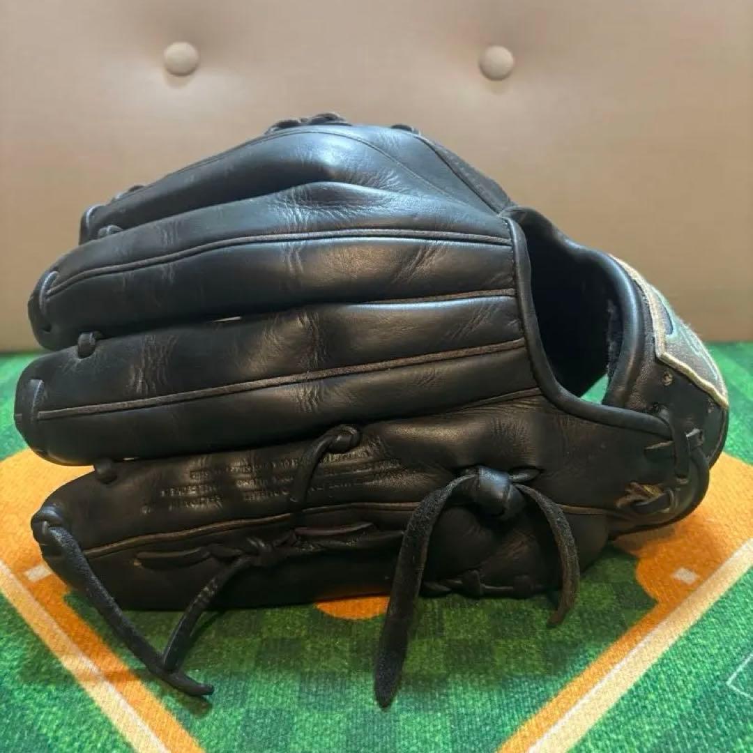 内野手用 軟式グローブ 久保田スラッガー ラベル交換済 ミズノプロ 黒