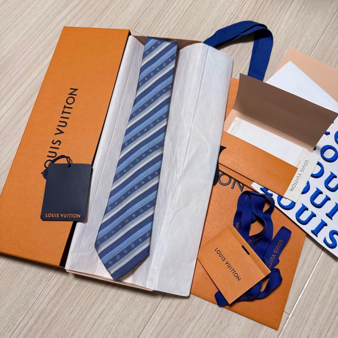 新品✨箱袋付❗️LV ヴィトンネクタイ メンズ シルク イタリア製