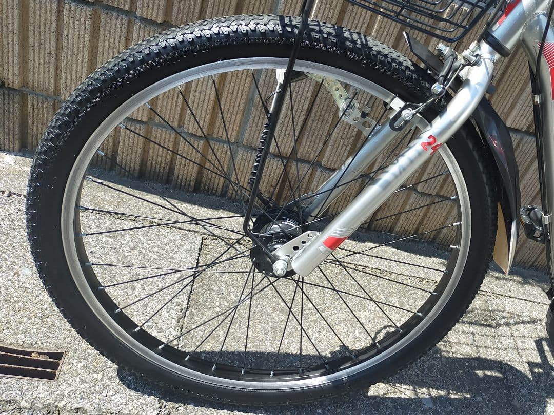 自転車 ジュニア イオン 24インチ6段変速 オートライト サイモト REVO3
