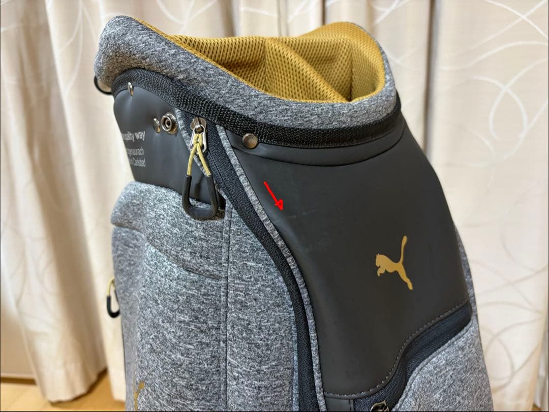 PUMA GOLF キャディバッグ フード付 9.5型 グレー ヘザー CB