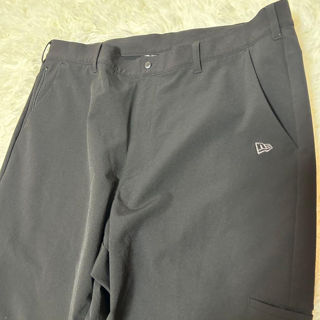 【NEW ERA】テーパードストレッチ ナイロンパンツ ブラックXXLサイズ