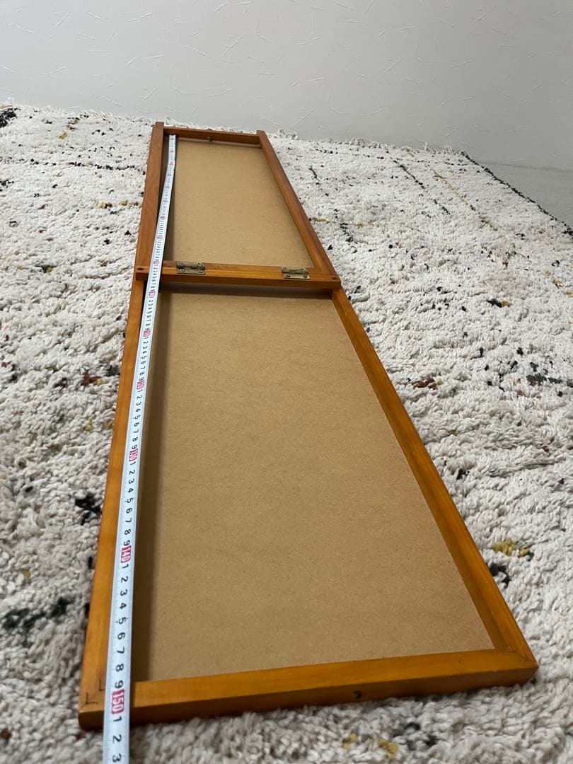 木製スタンドミラー 縦長 ナチュラル