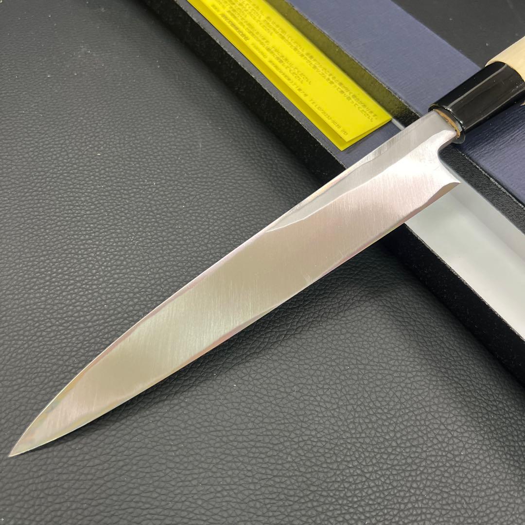 ★新品送料込★源正房はがね鍛造刺身包丁180mm右片刃裏押し加工化粧箱入り