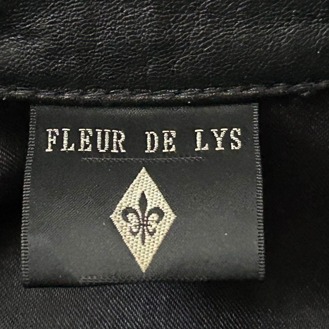 美品 FLEUR-DE-LYS 本革 ラムレザー シャツ ジャケット